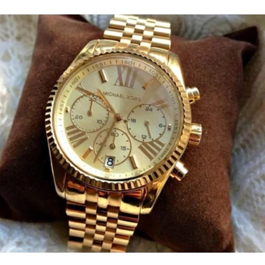 MICHAEL KORS ゴールド アナログ腕時計 Brand New Michael Kors MK5556 Lexington Gold Toned Stainless