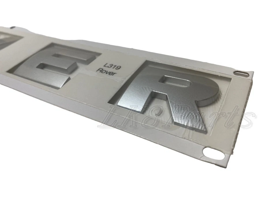 Land Rover LR3 LR4 Silver Titan LAND ROVER Hood Decal Sticker Genuine New - Image 4 of 4