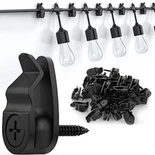 Lewufe Hooks for Outdoor String Lights Clips, Christmas Light Clips 