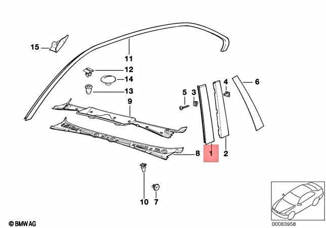 Genuine BMW E36 316i 318i 318is 318tds 320i Covering Front Right  
