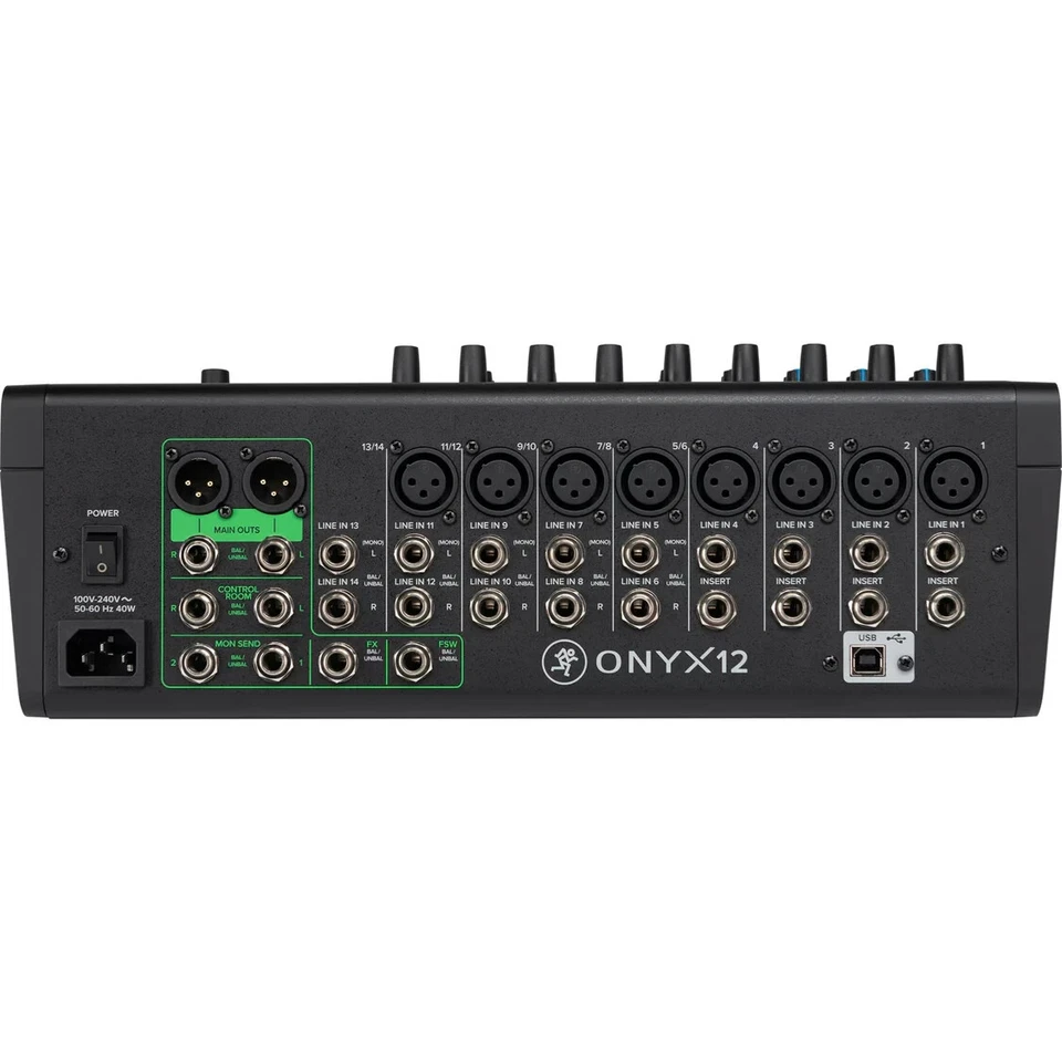 MACKIE Onyx12 12-Channel Analog Mixer with Multi-Track USB - New - Image 4 of 4