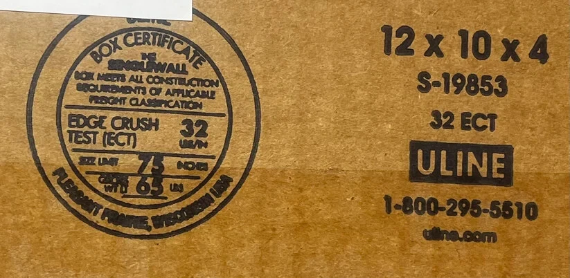 12" x 10" x 4" CARDBOARD BOX - 32 ect -  SINGLE BOX - Image 2 of 3