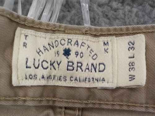 Handcrafted Lucky Brand Mens Pants 38 X 32 221 Original Straight Khaki Tan Dfcts - Picture 11 of 24