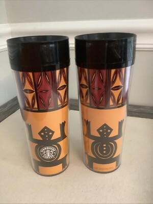 Set of 2 VTG 1997 Starbucks Southwest Tribal Thermo Serv Travel Tumbler Mug  16oz | eBay