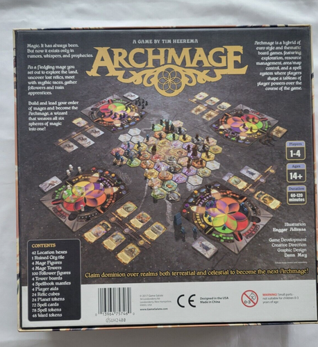 ARCHMAGE Board Game Game Salute Used Very Good Condition - Picture 2 of 7