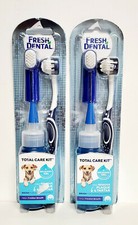 Fresh Dental Dog Cat Total Care Toothbrush  Gel Teeth Health Kit 2 Pack New 