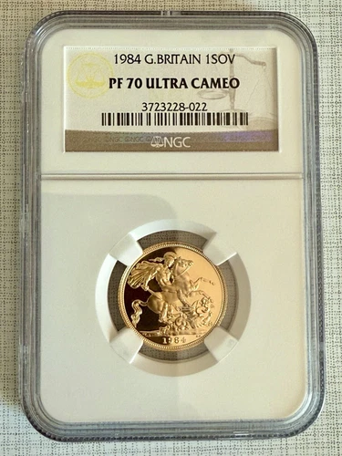 Great Britain 1984 Sovereign Gold NGC PF70 ULTRA CAMEO SKU#2513