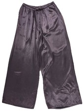 PJ Harlow Gray Purple Satin Pajama Pants Womens XS Silky Palazzo Sleep Pants