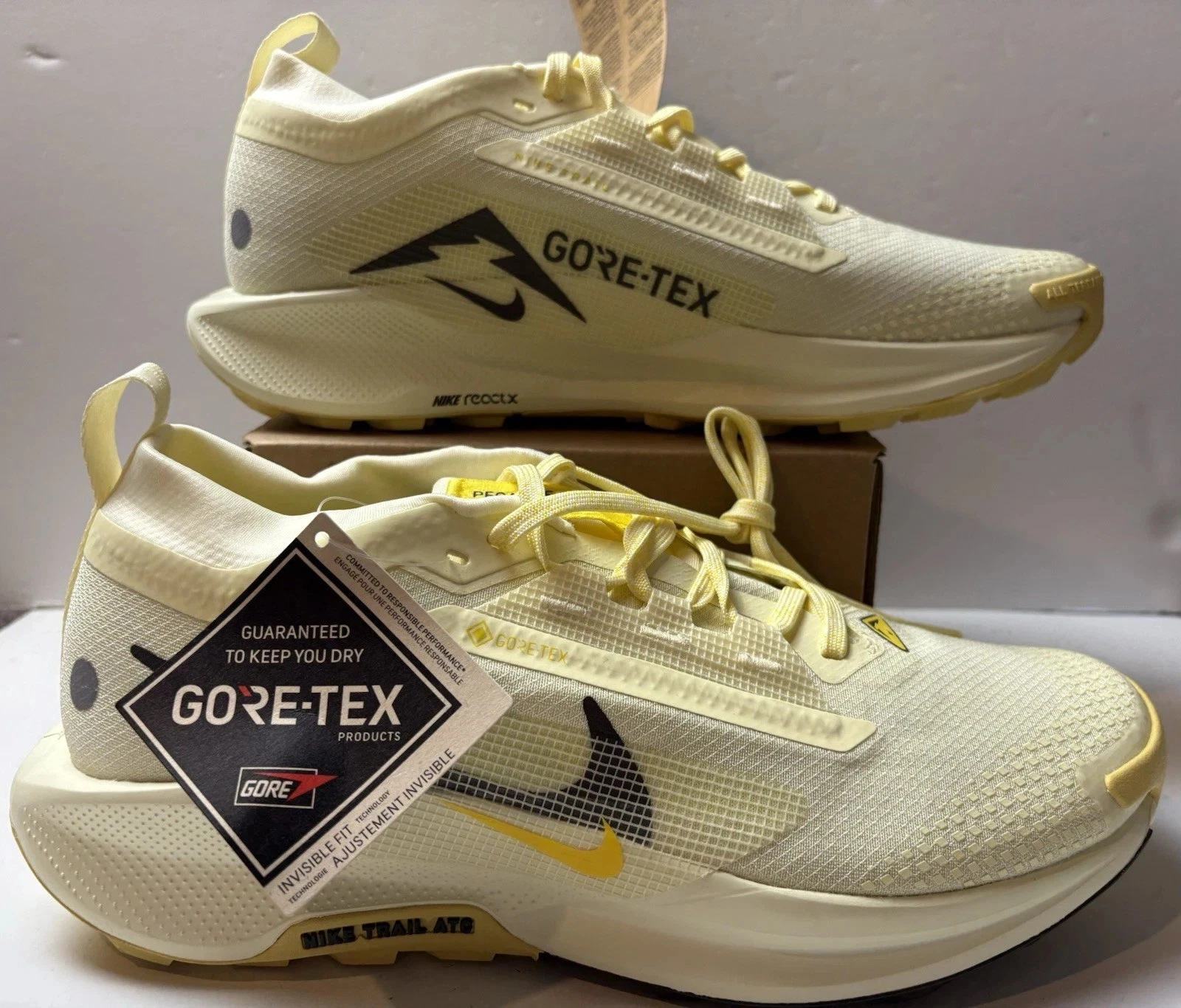 Nike Pegasus Trail 5 GORE-TEX Running Shoes Saturn FQ0908-700 Mens Size 8.5