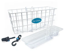 BUNDLE: Premium Wire Walker Basket Kit with 2 Aluminum J Hooks for Walkers