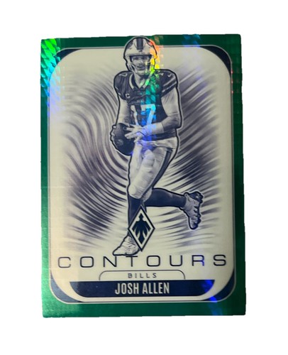 Josh Allen [Green] #4 2025 Panini Phoenix Contours card