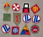 Lot of 12 WW2 & Post War Era U.S. Army Military Patches