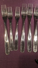 6 Pieces Robert Welch Scoop Mirror 18/10 Stainless Flatware Forks