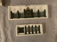 Dept 56 Village Wrought Iron Gate & Fence (5514-0) and Fence Extension (5515-8)