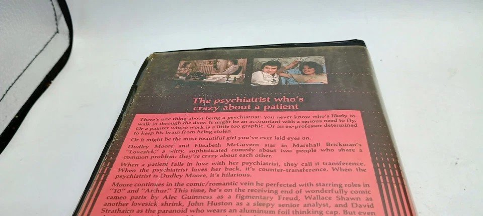 Lovesick (VHS 1983 Warner Brothers) Dudley Moore~Elizabeth McGovern~clamshell - Image 4 of 4