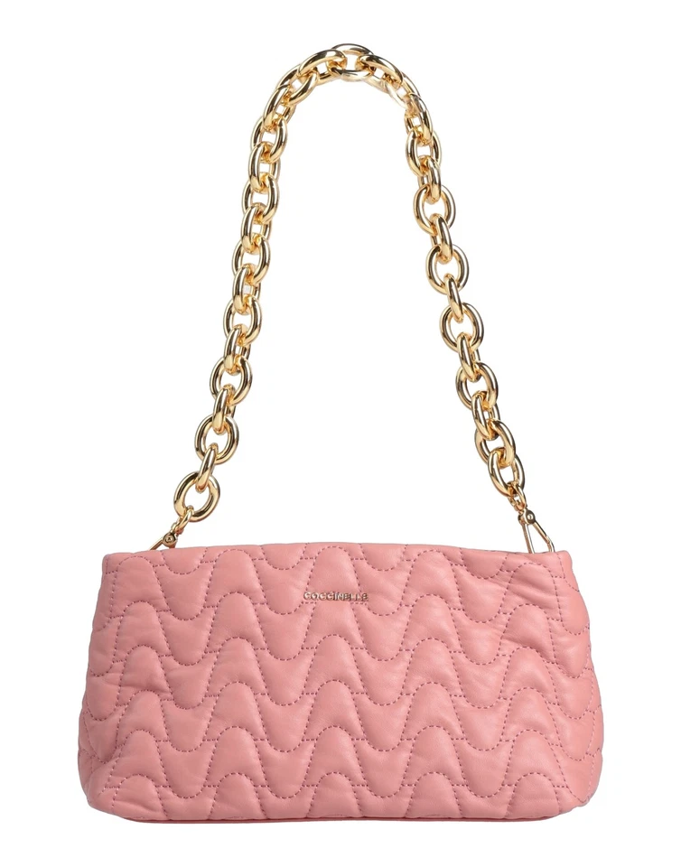 RRP€248 COCCINELLE Quilted Leather Shoulder Bag Detachable Chain Strap - Image 2 of 4