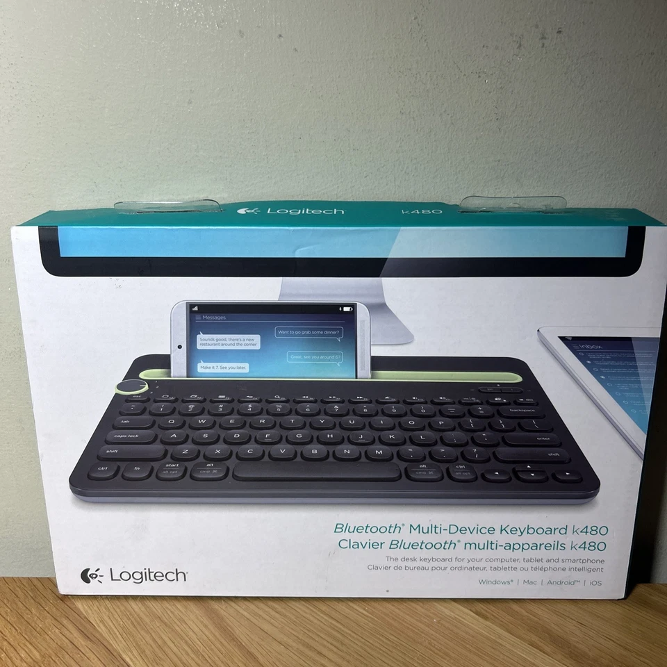 Logitech K480 Wireless Bluetooth Multi-Device Keyboard QWERTY - PC/ios/Tablet - Image 2 of 4