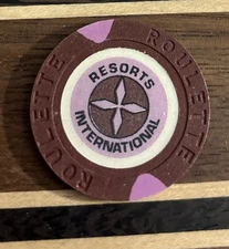 Casino Chip Resorts International Roulette Atlantic City New Jersey