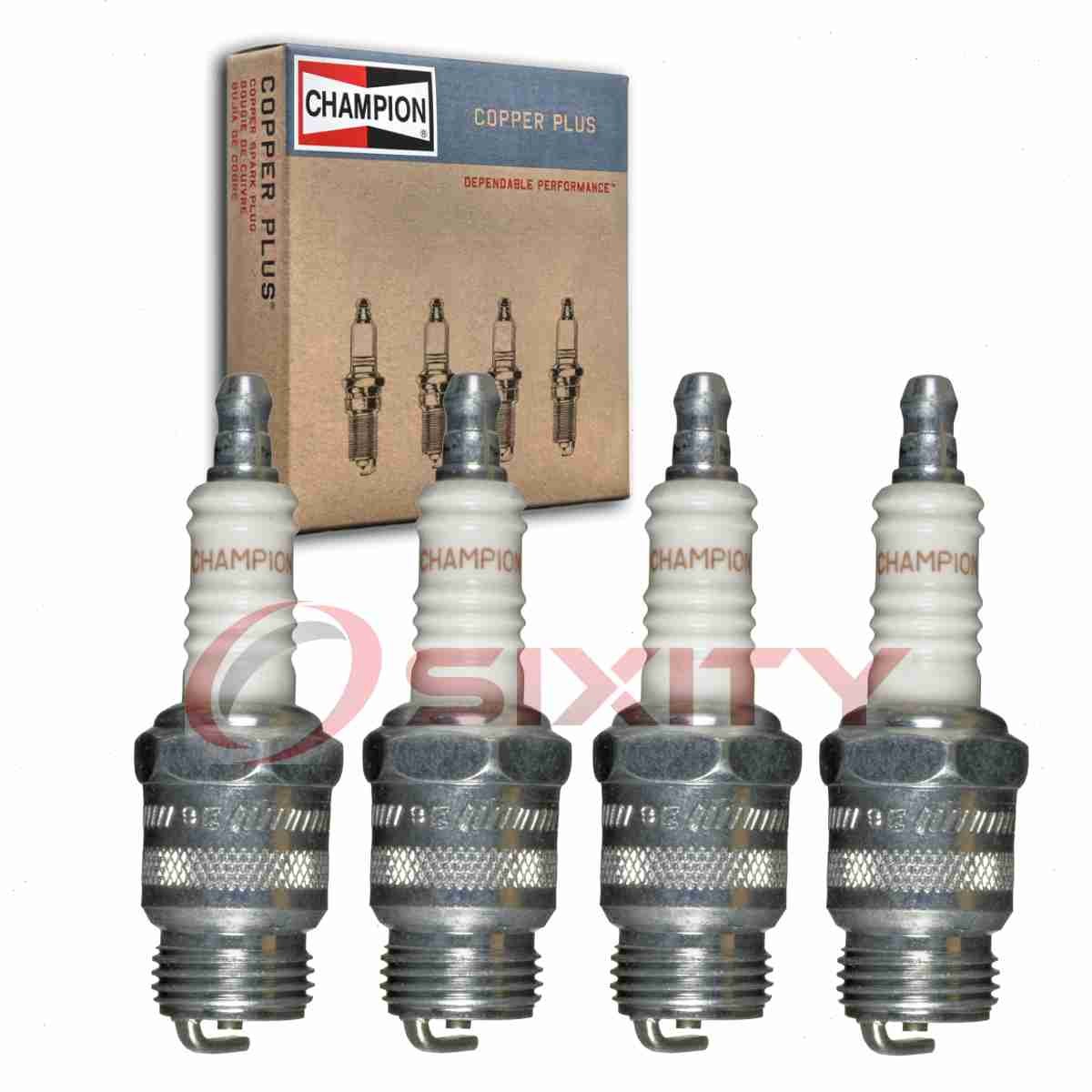 4 pc Champion Copper Plus 129 Spark Plugs for RF10C R86T R85T R83T R83CT ai