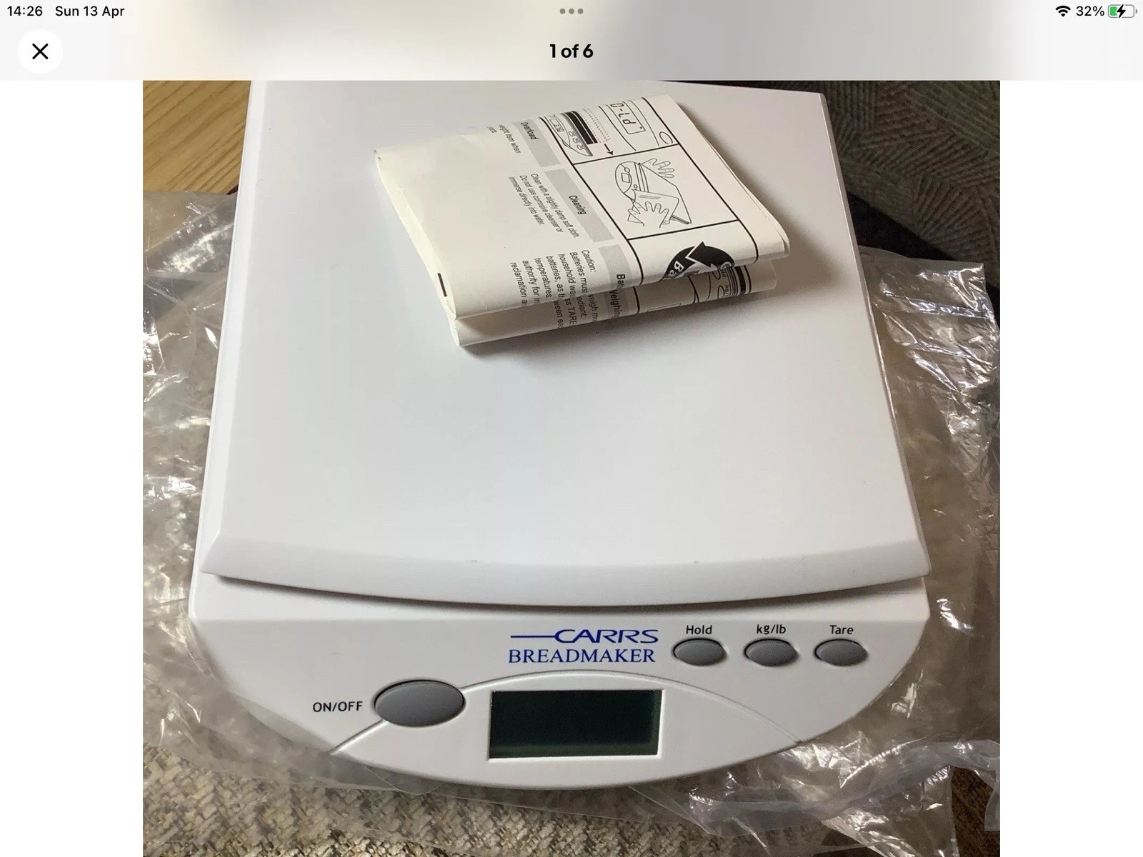 Carrs Breadmaker Precise Kitchen Scale Led Weighing Scale 3kg Rare