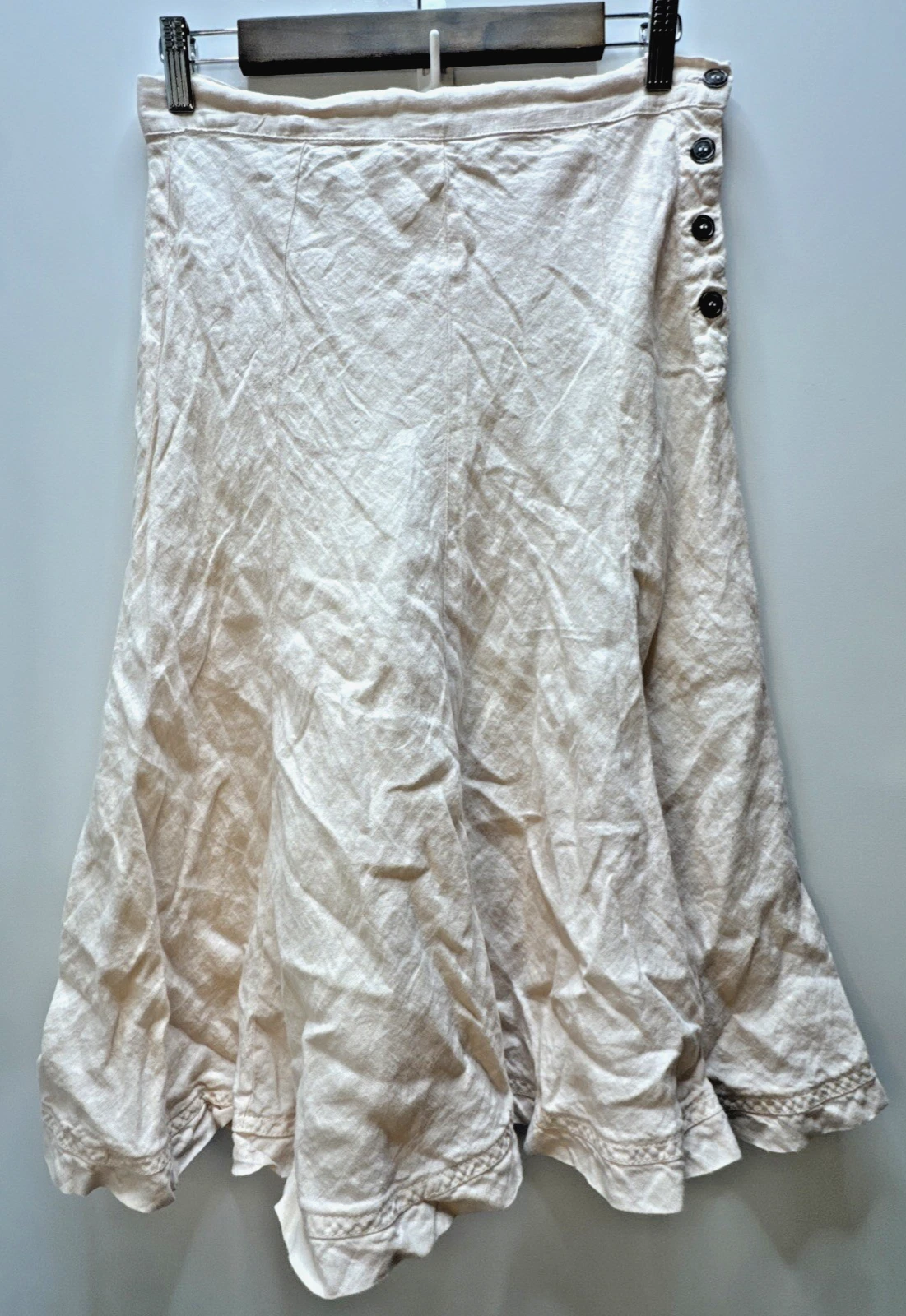 CP Shades Midi Skirt Women's XS Blush Pink 100% Linen Side Button Lightweight
Opens in a new window