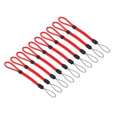 10Pcs 200mm 8 Inch Hand Wrist Strap Lanyards Adjustable Wristlet Red