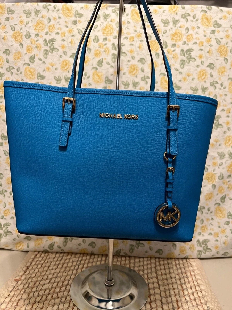 small blue michael kors purse