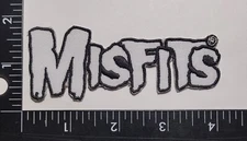 Misfits Logo Rock Band White Embroidered Iron On Sew On Patch 