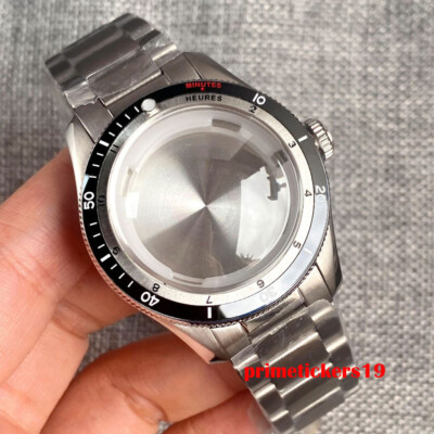 120 Clicks Double Domed Sapphire 20bar 40mm Watch Case Bracelet Fit NH35 PT5000