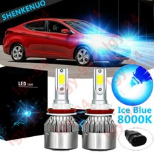 Ice Blue H11 Led Headlight Bulb Low Beam 8000k C6 For Hyundai Elantra 2011-2016