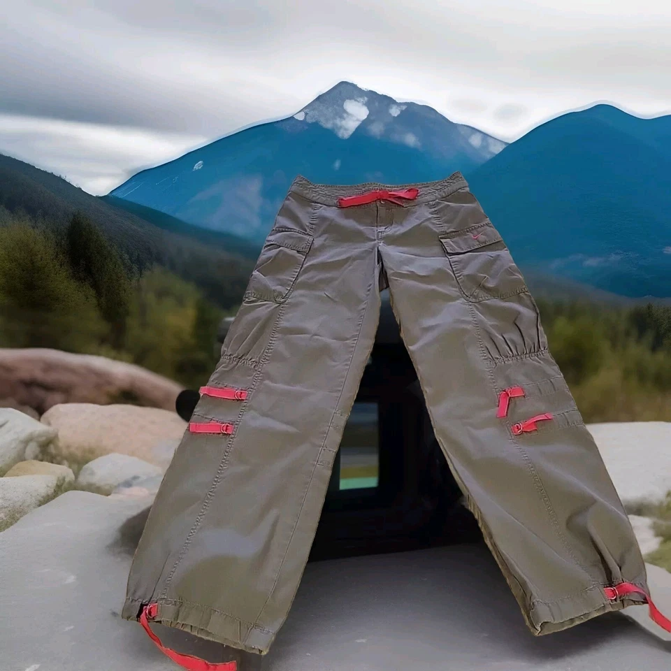 Pantalones de golf Nike cintura 32"x 30" para mujer marrón cargo capri altos para mujer con cinturón Foto 2 de 4