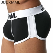 JOCKMAIL Mens Package Butt Padded Underwear Enhancing Boxer Briefs Rich Buttocks