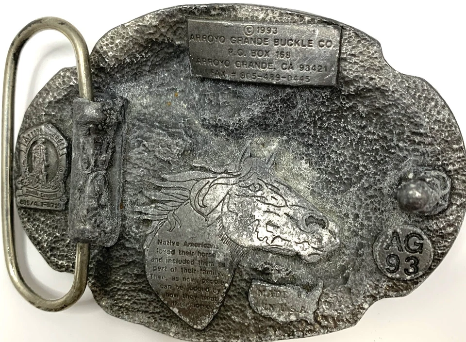 1983 2 cubos de cinturón Chief Joseph/Indio Araoyo Grande/Williams Oregan Peltre Foto 3 de 4