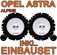 Opel Astra F G H Alpine 16Cm 2WEGE Lautsprecher Boxen Front TÜR Vorne Einbauset