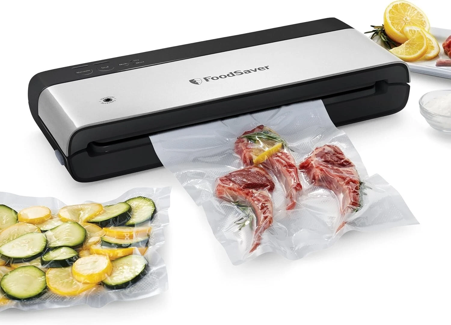 PowerVac Compact Vacuum Sealing Machine Stainless Steel & Black