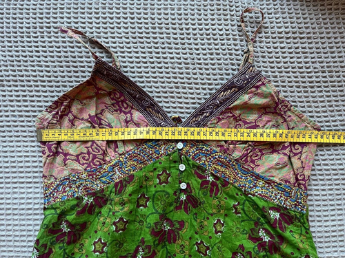 Chemise longue femme DiDi verte coton broderie taille 1 petit - Photo 6/9