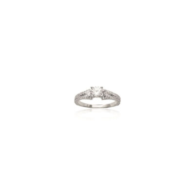 Bague Solitaire Zircon Rose Argent Massif 925 Rhodié - Sans Nickel, Neuf