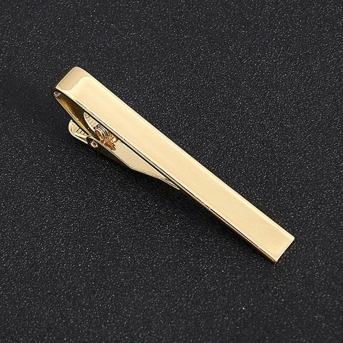 6 PCS Men Solid Plain Tie Clip Metal Necktie Wedding Tie Bar Pin Clasp With Box - Picture 5 of 9