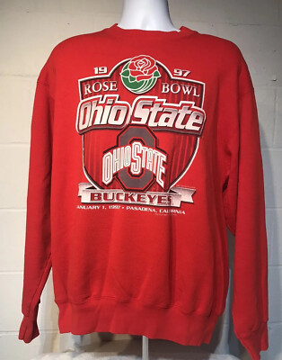 Vtg Pro Player 1997 Ohio State Buckeyes OSU Rose Bowl Crewneck Sweatshirt  Sz XL