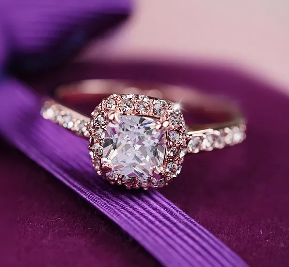 18k rose gold engagement ring deals