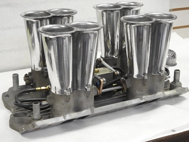 Early 70's Enderle Reconditioned 8 stack SB Chevy VERY Rare Cast Stacks - Image 2 of 4