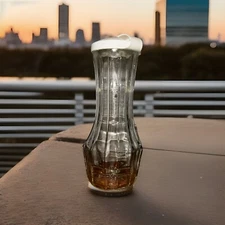 Vintage Good Seasons Cruet Salad Dressing Jar 7.25" Clear Glass White Lid