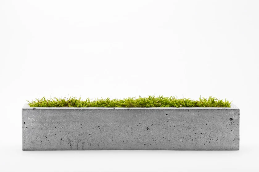 Concrete pot with moss. Housewarming gift. Artificial stone planters - Image 2 of 4