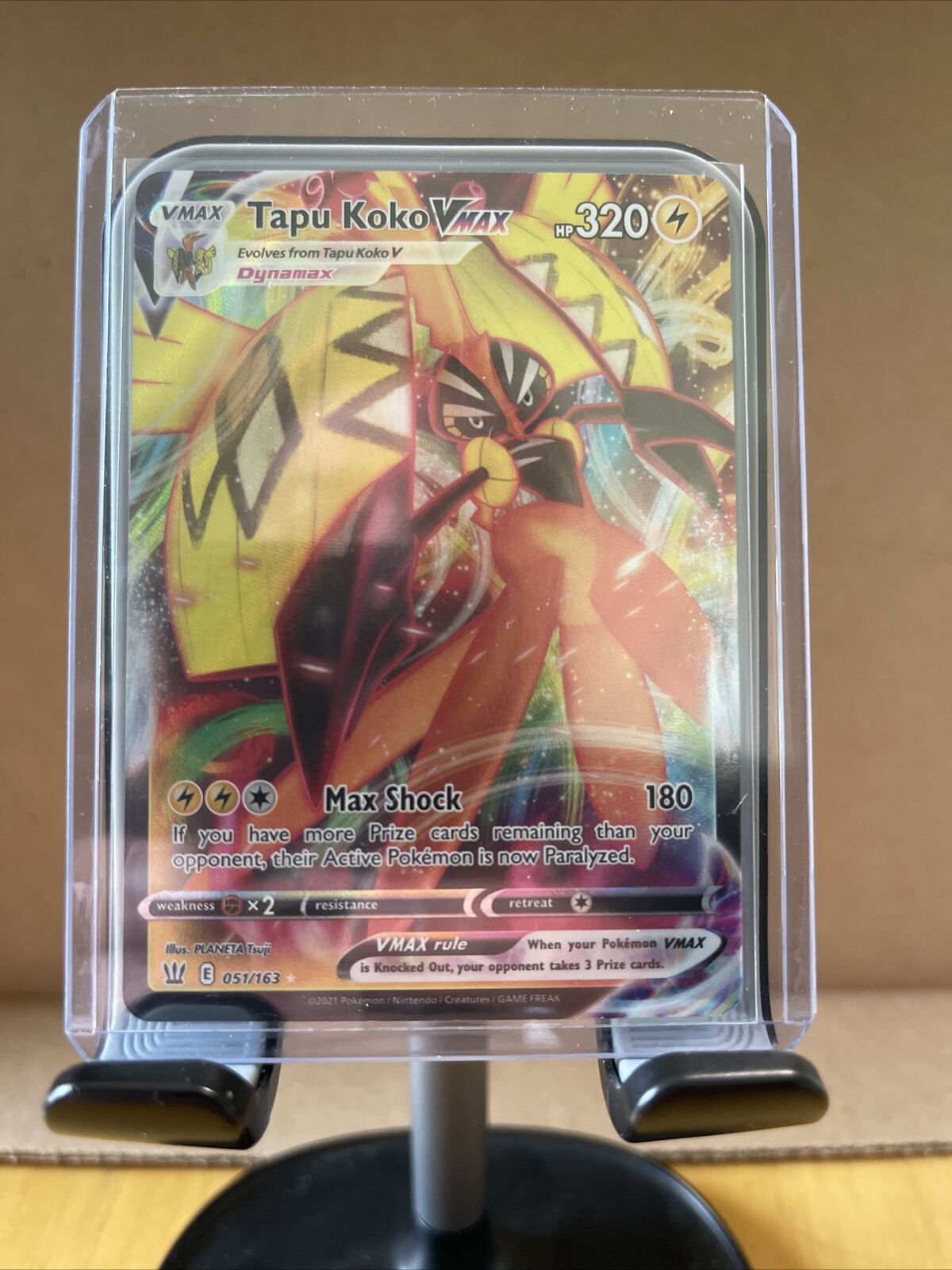 Tapu Koko V & Vmax Ultra Rare Card Set - 050/163 & 051/163 - Battle Styles  Sword & Shield