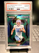2024 Prizm Draft Picks Drake Maye New Recruits-Green Prizm #NRDME Gem Mt. 10 
