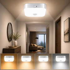 Rechargeable Motion Sensor Ceiling Light Indoor Closet Light with Remote