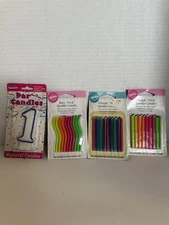 Wiltons 27 Trick Candles Multicolor Sparkler 2.5 Inch Birthday Candles + Big #1