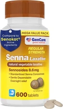 Senna 8.6mg Laxative Tablets, Natural Sennosides for Constipation 600 Tablets