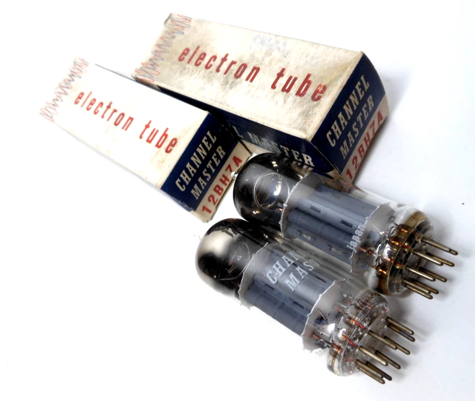 Matched Balanced PAIR Panasonic Channel Master Japan 12BH7A Tubes - Test NOS - Image 3 of 3