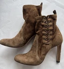 Jimmy Choo Mallory Brown Suede Boots in size EU 37 US 7 MSRP $1190 See Notes